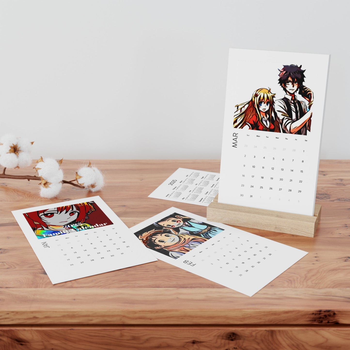 2025 Family Vertical Desk Calendar