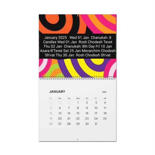 2025 Hebrew Wall Calendar With Feast Dates