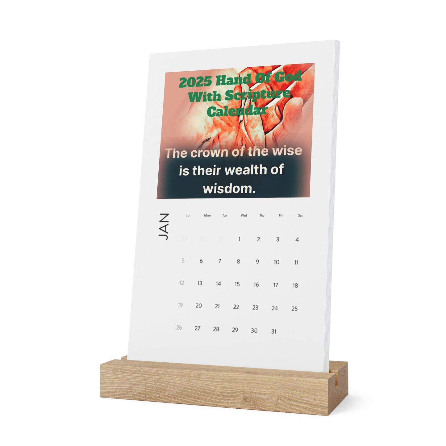 2025 Hand Of God With Scripture Vertical Desk Calendar